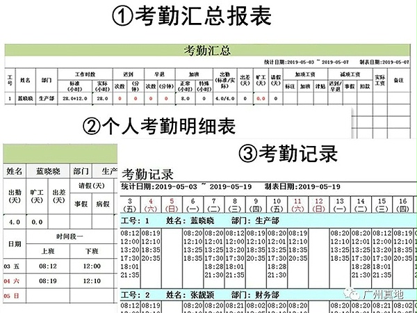 广州真地免软件指纹考勤机ZD10U自带考勤报表